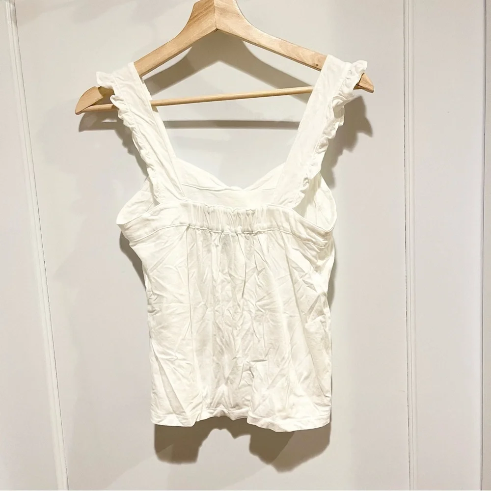 J. Crew Factory White Bow Tank XS